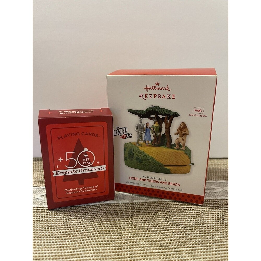 Wizard of Oz Lions and Tigers and Bears 2013 Hallmark Ornament New Batteries - Picture 9 of 9